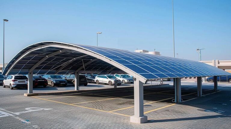 Carport solaire : une solution innovante pour l’intégration de panneaux photovoltaïques