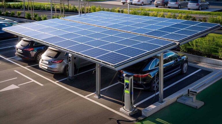 Optimisez votre espace avec un carport solaire et une borne de recharge