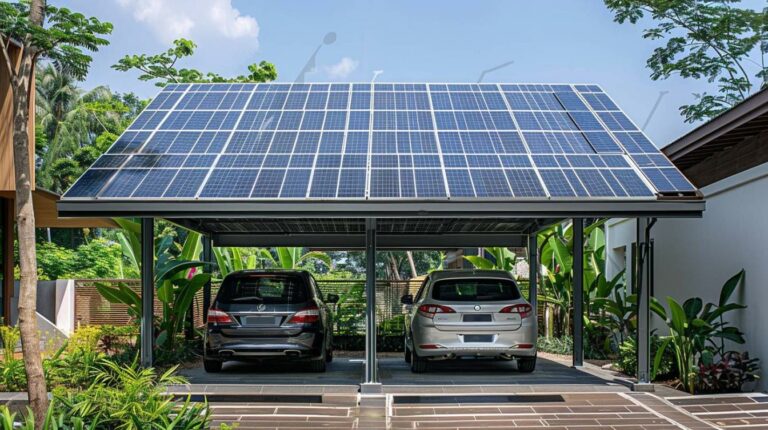 Optimisez votre espace avec un carport solaire pour deux voitures