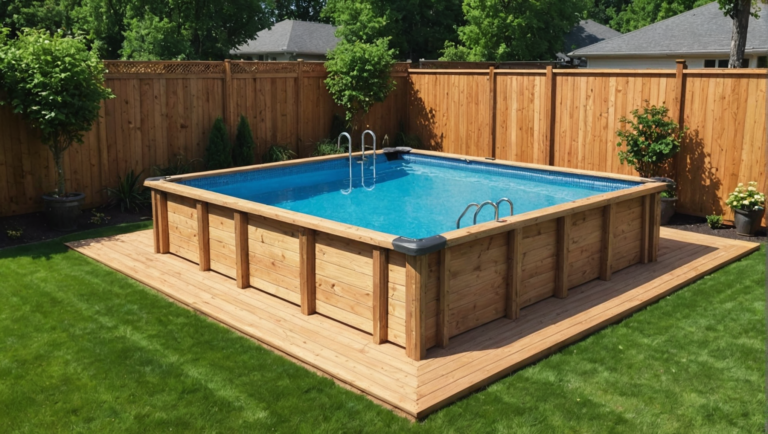découvrez nos piscines en kit bois carré pour votre jardin. faites entrer le charme du bois dans votre foyer avec nos modèles de piscines en kit pratiques et esthétiques.